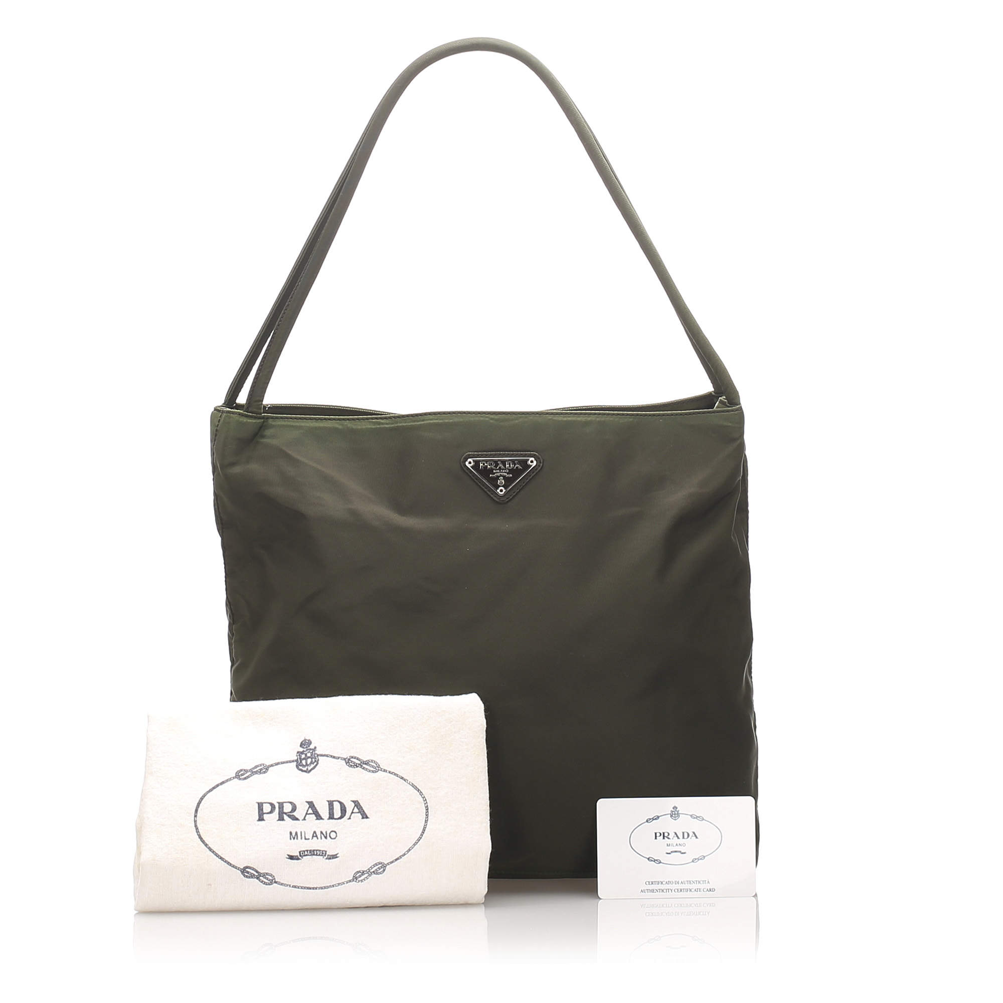 khaki prada bag