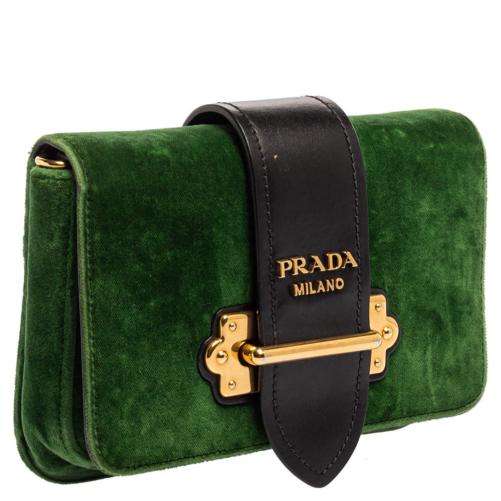 Prada green cahier outlet bag