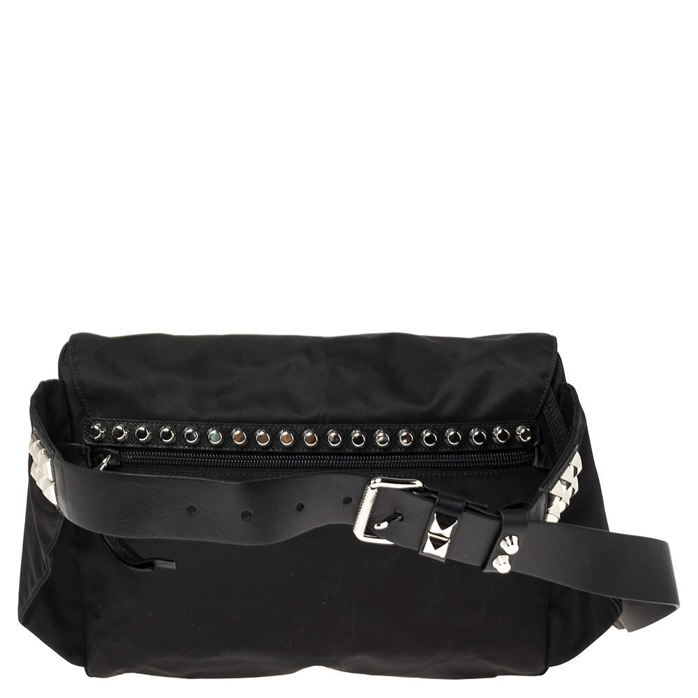 Prada New Vela Nylon Belt Bag in Black for Men