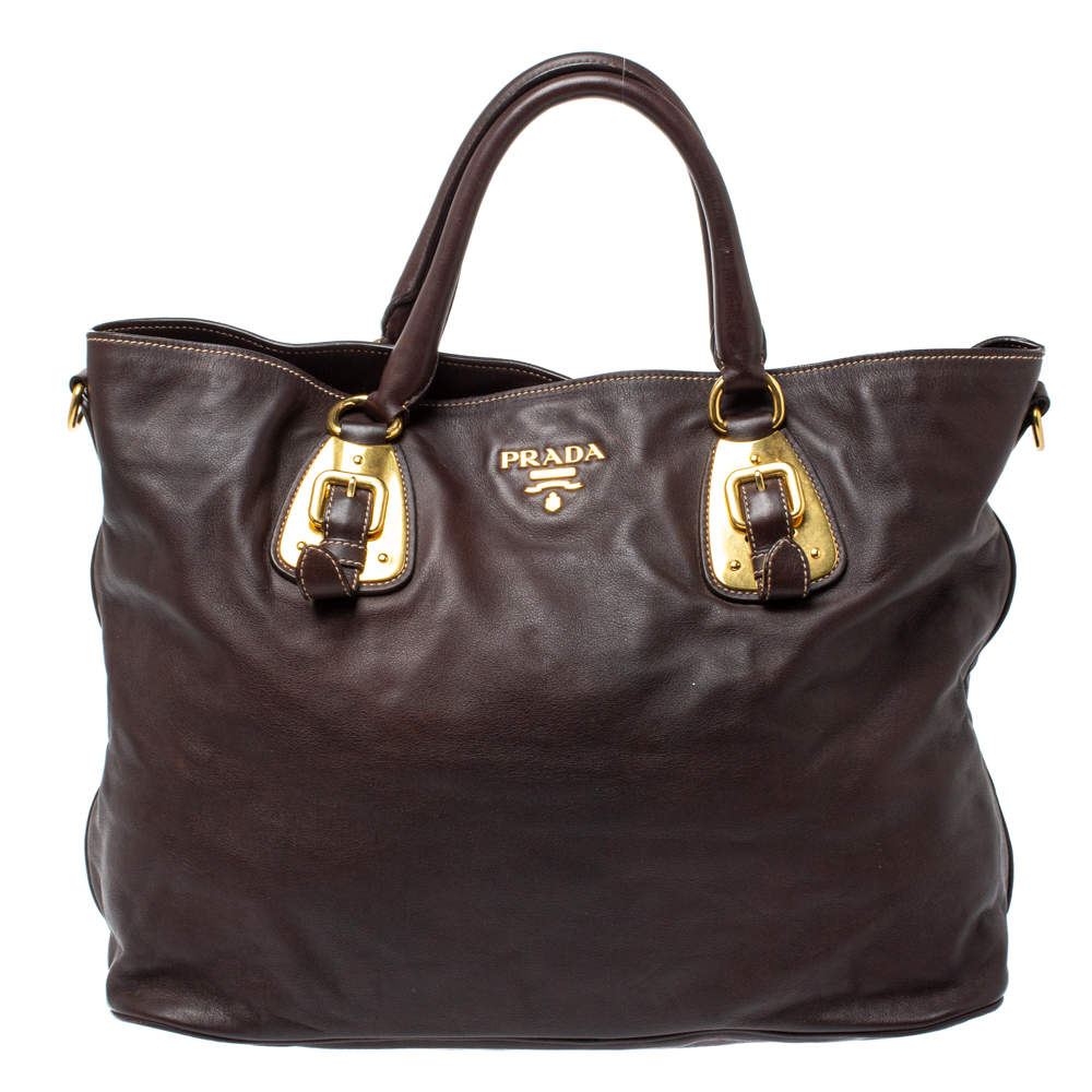 prada soft leather tote