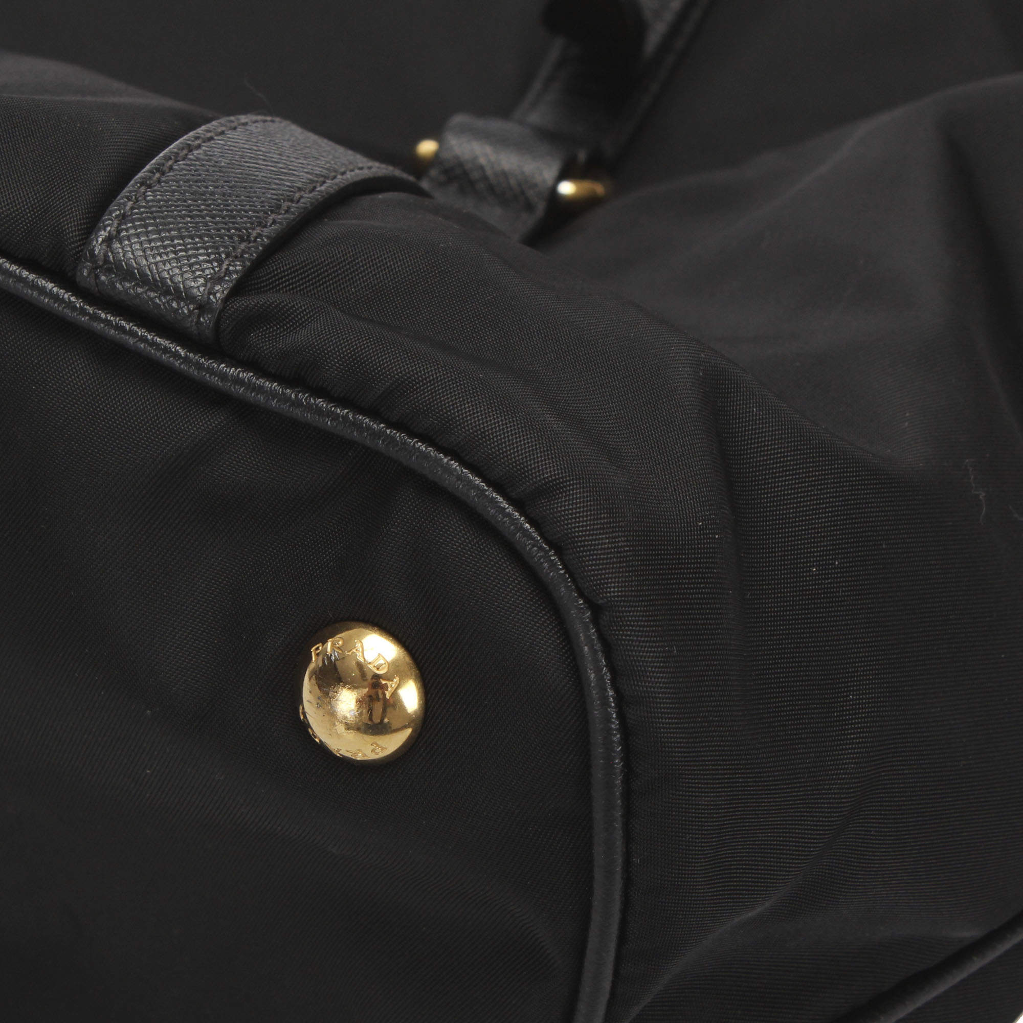 Prada Tessuto-Trimmed Saffiano Lux Shoulder Bag - ShopStyle