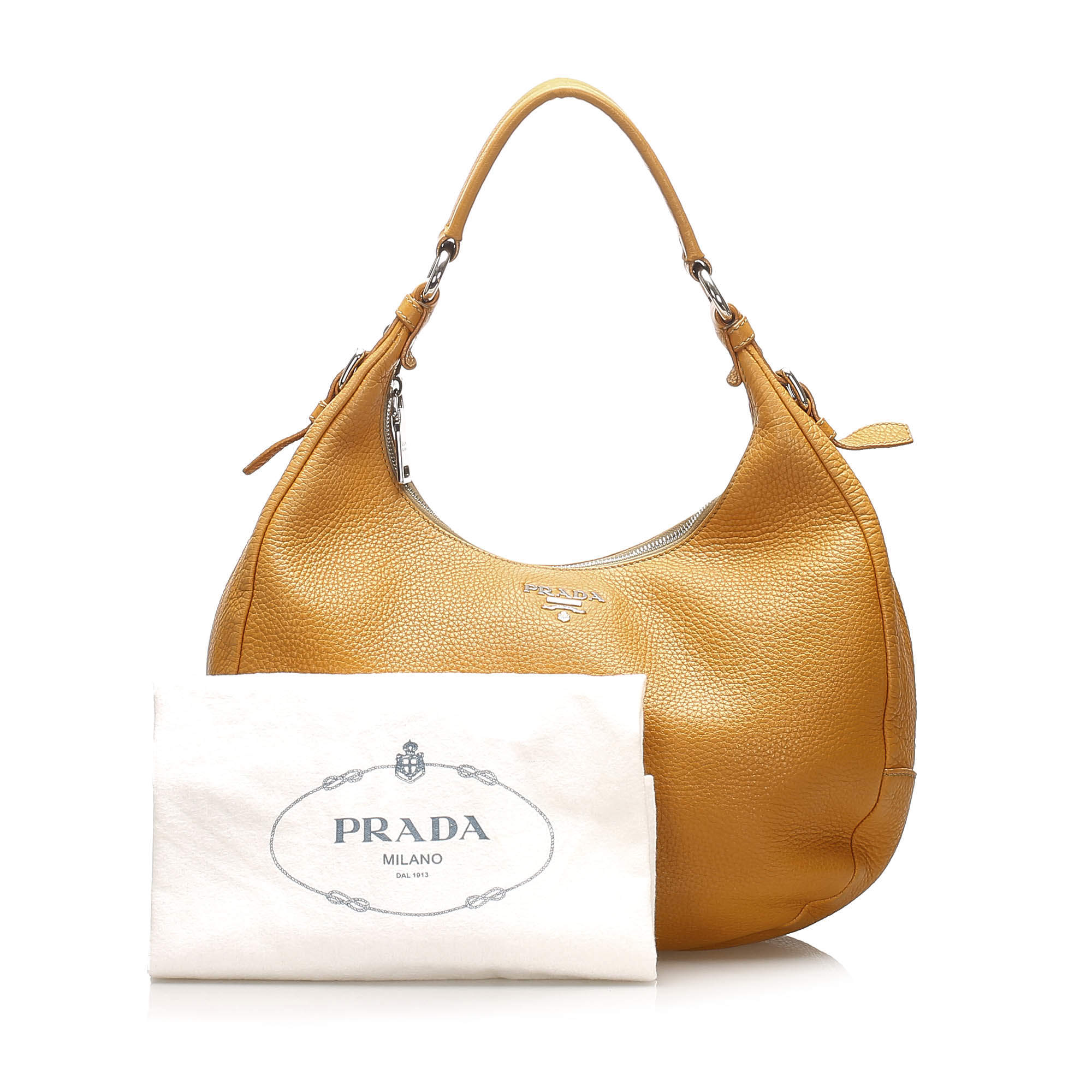 Prada Yellow/Mustard Leather Shoulder Bag Prada | TLC