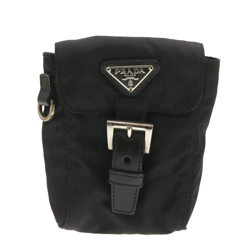 Pre Owned Prada Black Nylon Set of Three Waist Bag