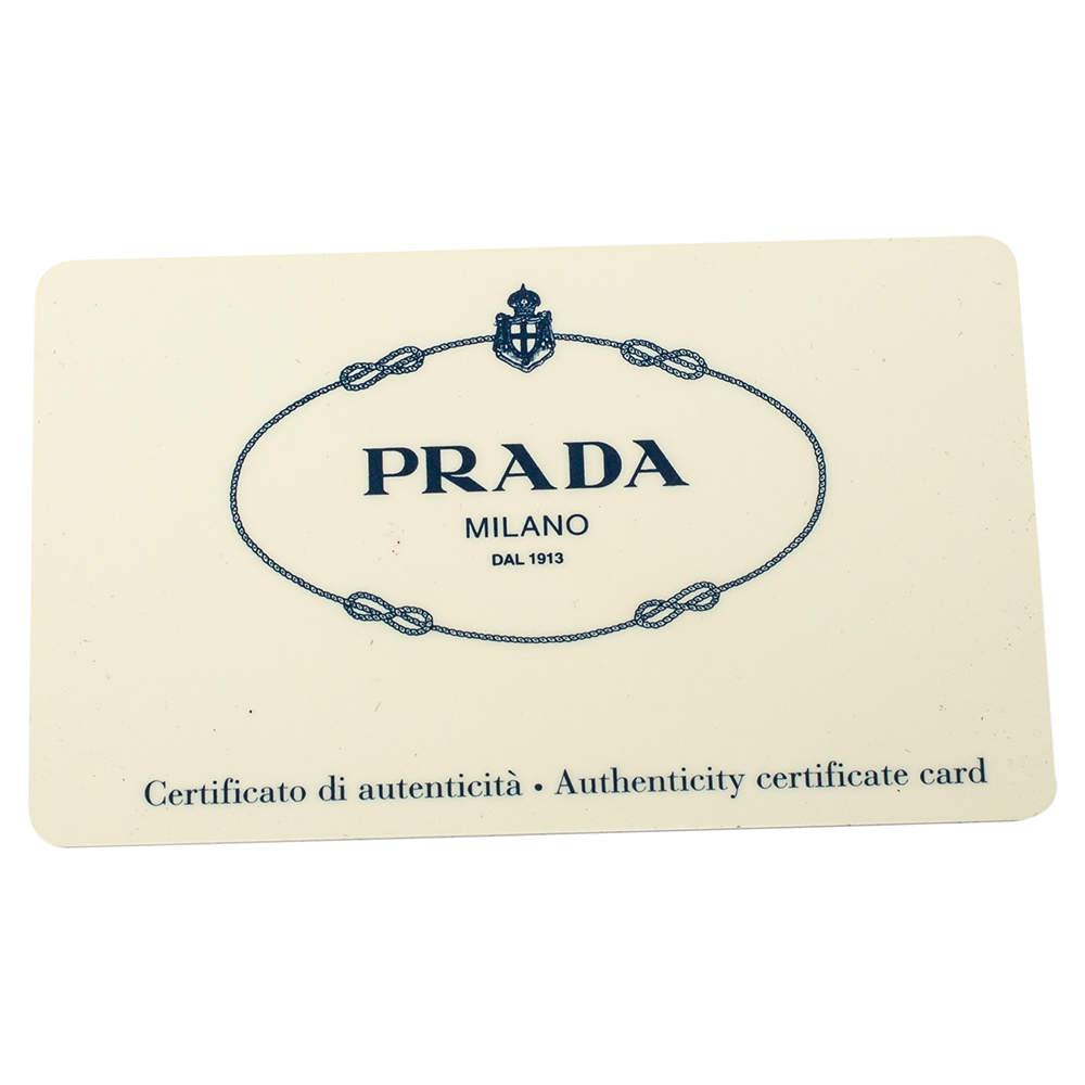 prada certificate card
