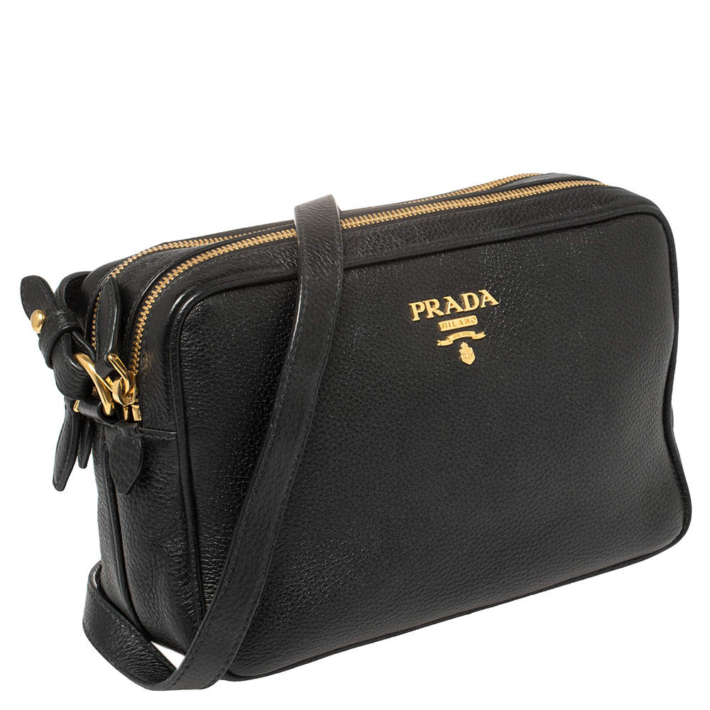 Re-edition 2000 double zip crossbody bag Prada Black in Polyester - 32089357