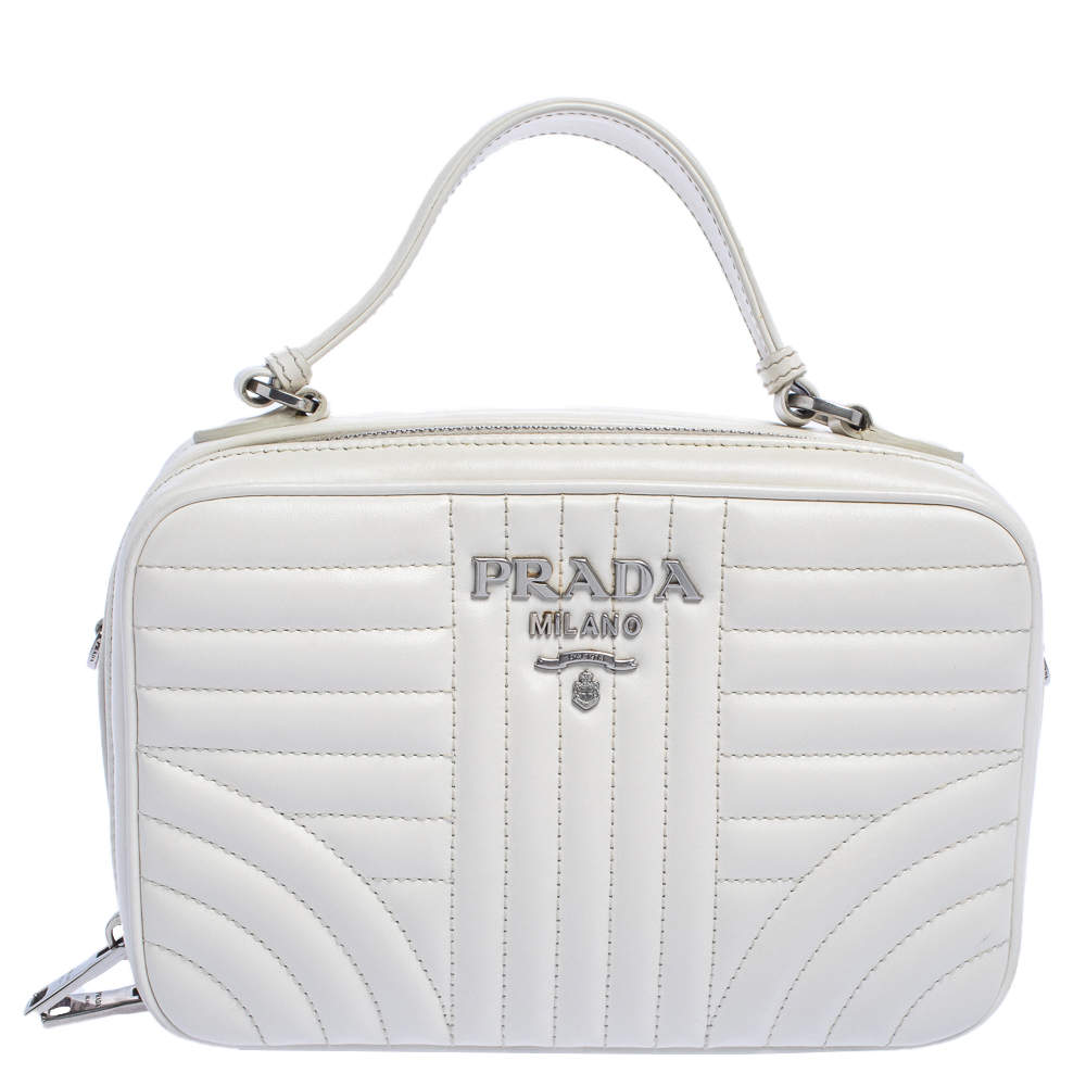 Shoulder bags Prada - Diagramme white shoulder bag - 1BD1082D91F0009VCOI