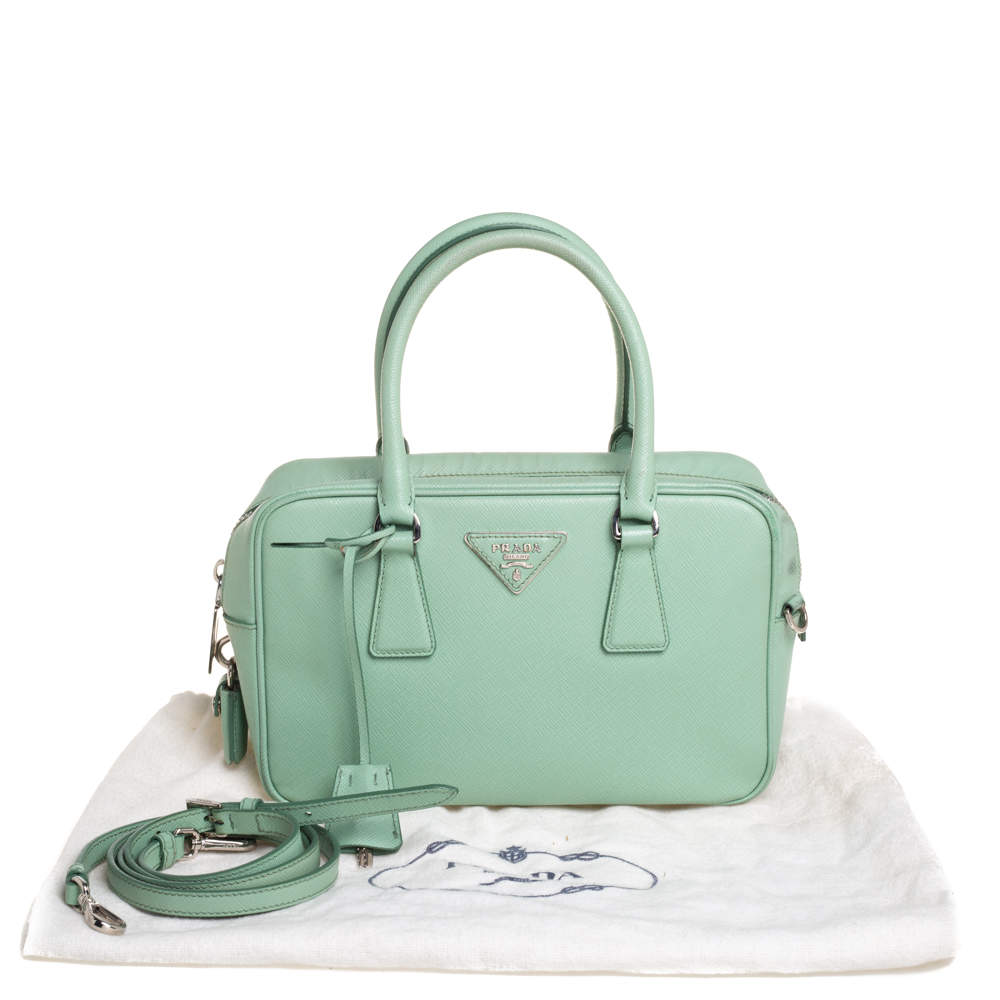 Prada Mint Green Leather Camera Crossbody Bag