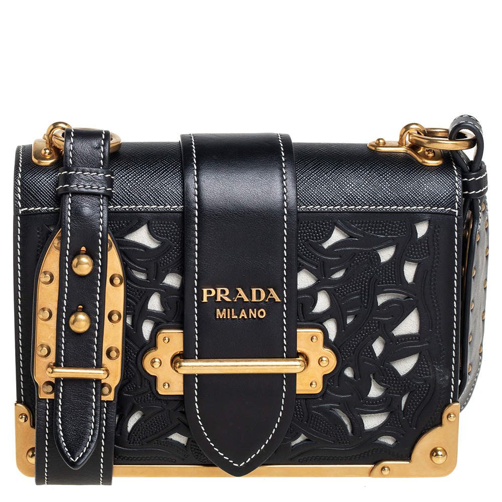 prada laser cut bag