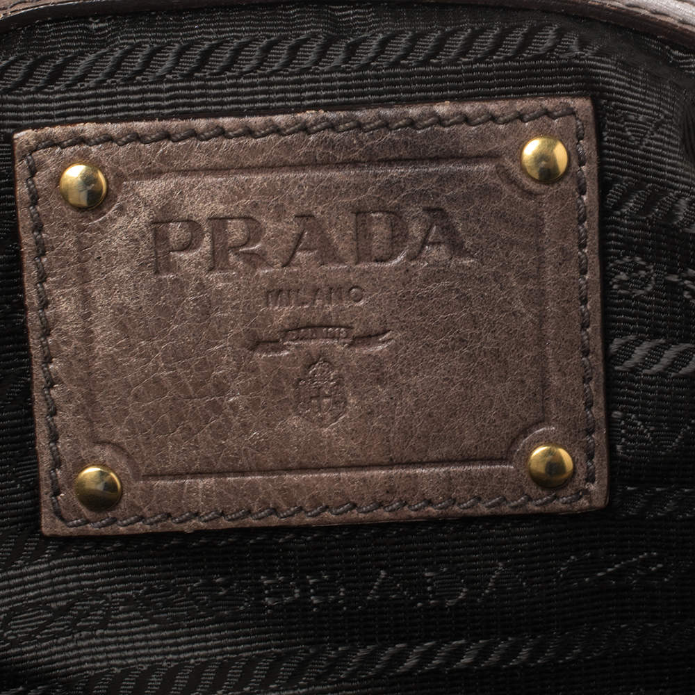 Prada Ombre Beige Glaze Leather Dome Satchel Prada | The Luxury Closet