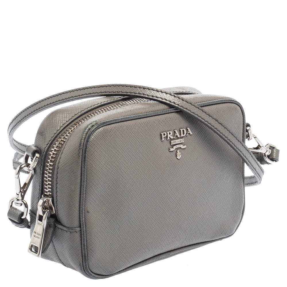 Prada Saffiano Vernice Bijoux Camera Bag - Neutrals Mini Bags, Handbags -  PRA852885