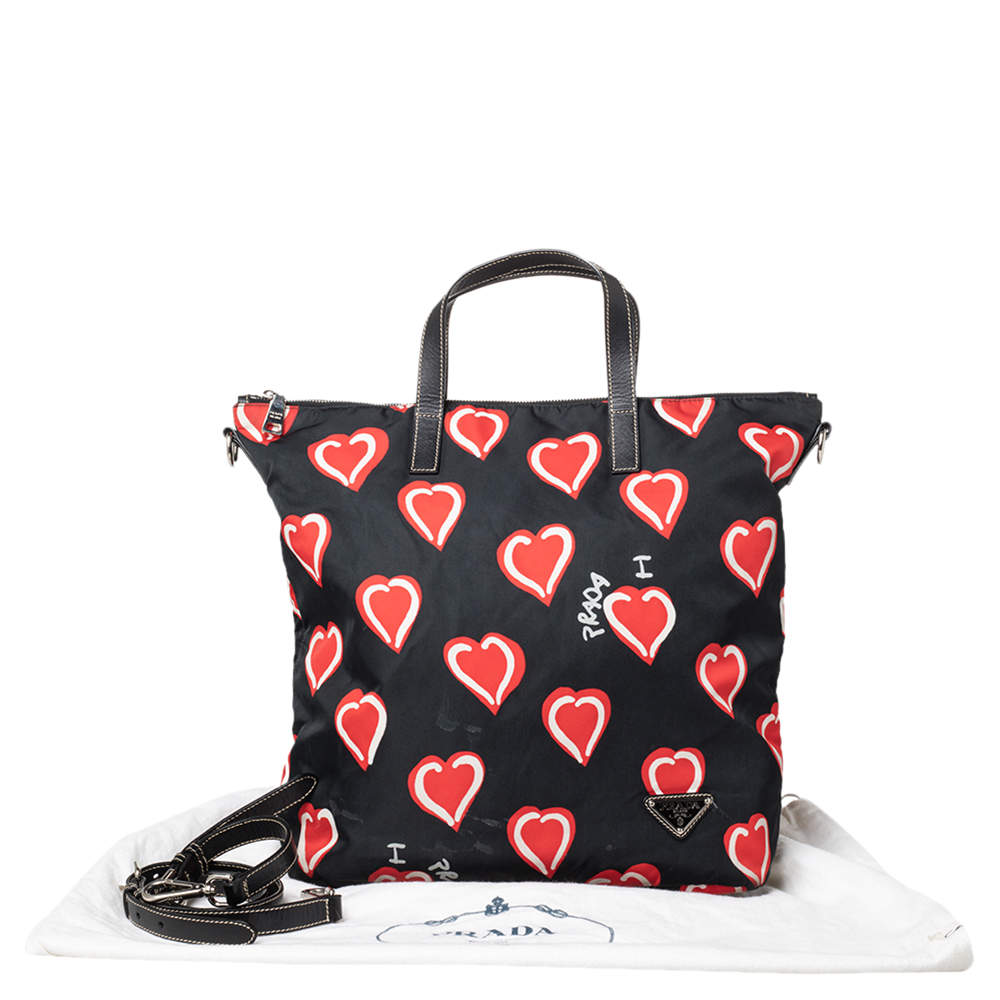 Prada Black Nylon Heart Tote Prada | TLC