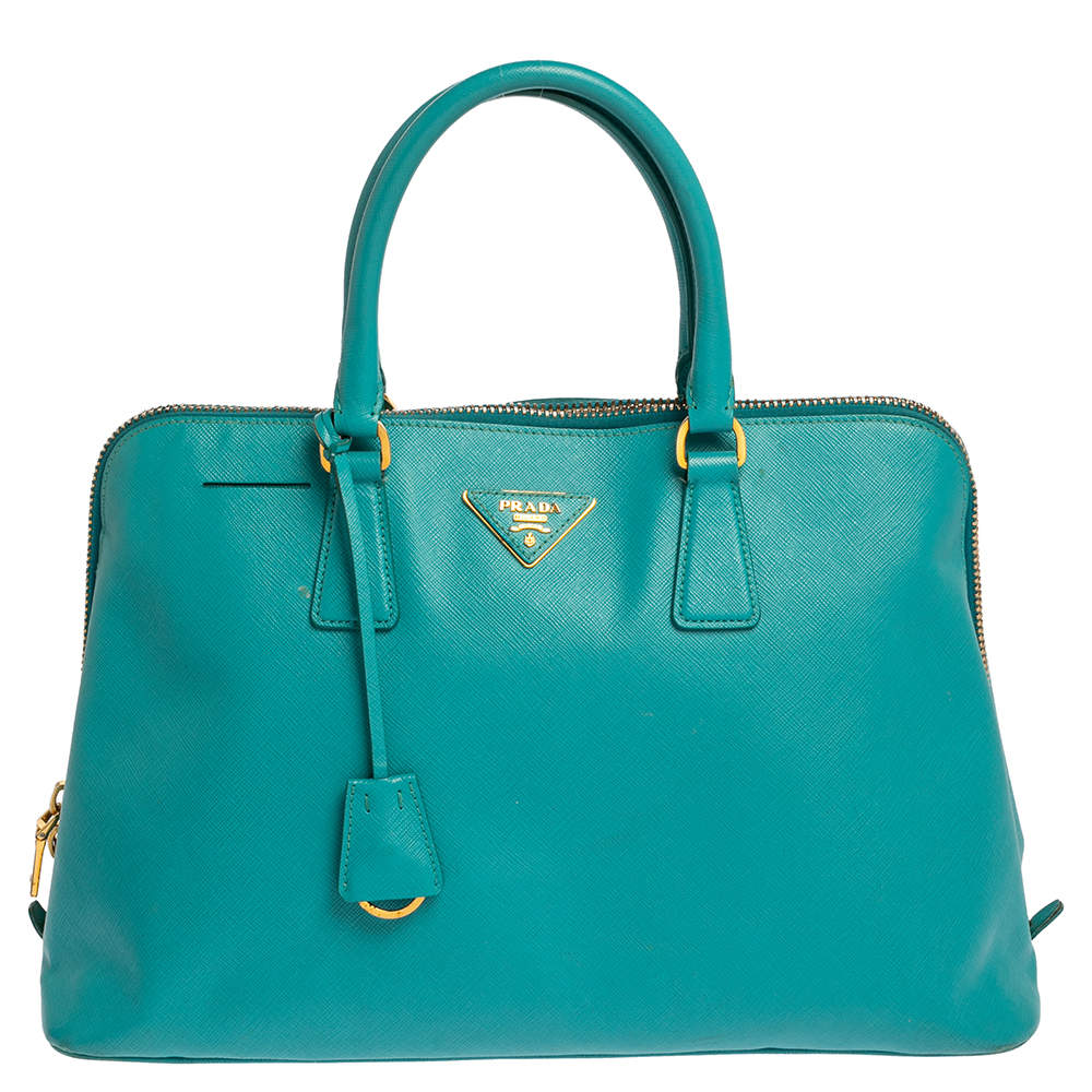 Prada Aqua Blue Saffiano Leather Large Promenade Satchel Prada | TLC