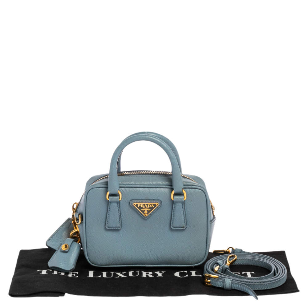 Prada Saffiano Lux Signature Mini Bauletto Bag w/ Crossbody - Pink Mini  Bags, Handbags - PRA754842