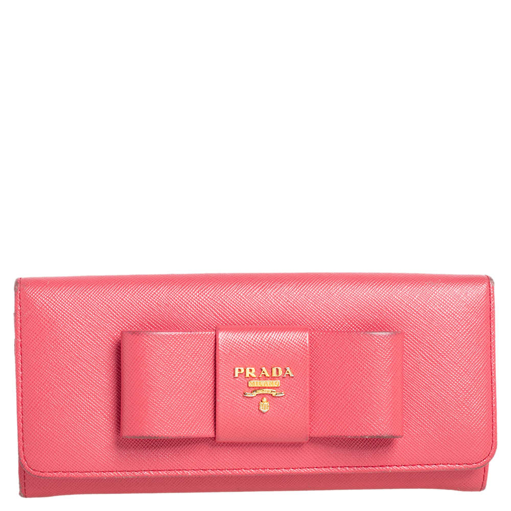 prada saffiano fiocco wallet