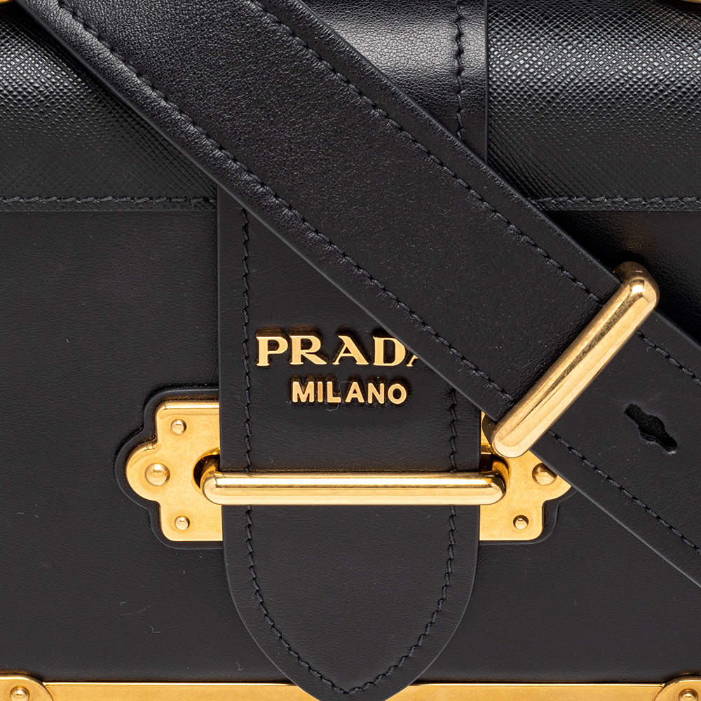 Cahier leather clutch bag Prada Black in Leather - 37245238