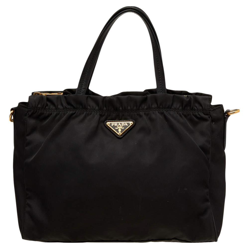 Pre Owned Prada Black Nylon Tote