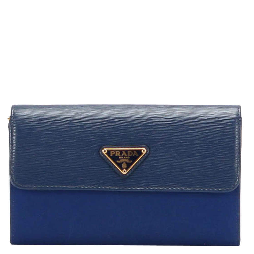 prada wallet women blue