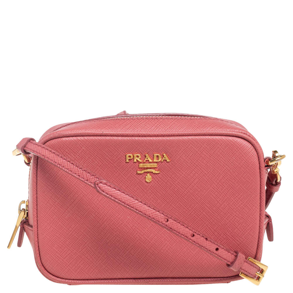 Ootd feat. the Prada Saffiano Camera Crossbody Bag in Tamaris Pink