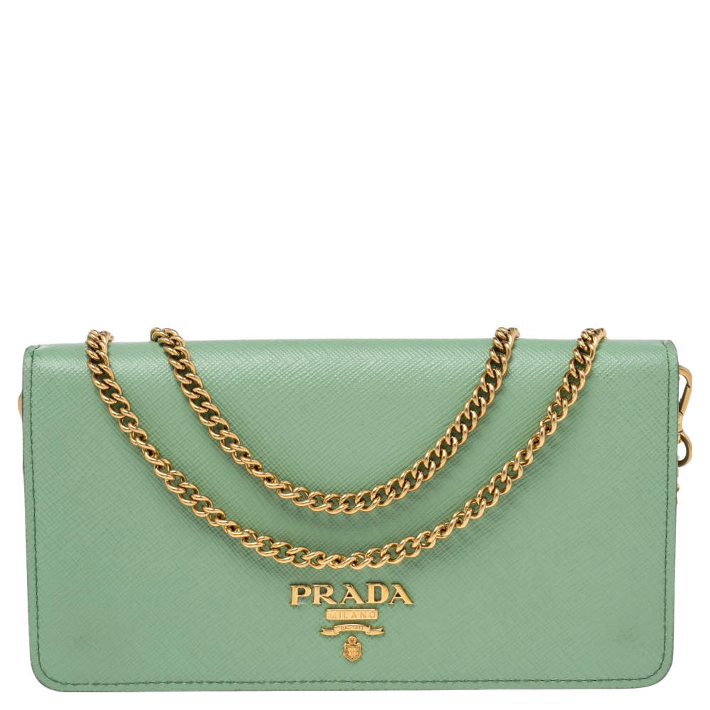 Prada Blue wallet on chain bag – Iconics Preloved Luxury