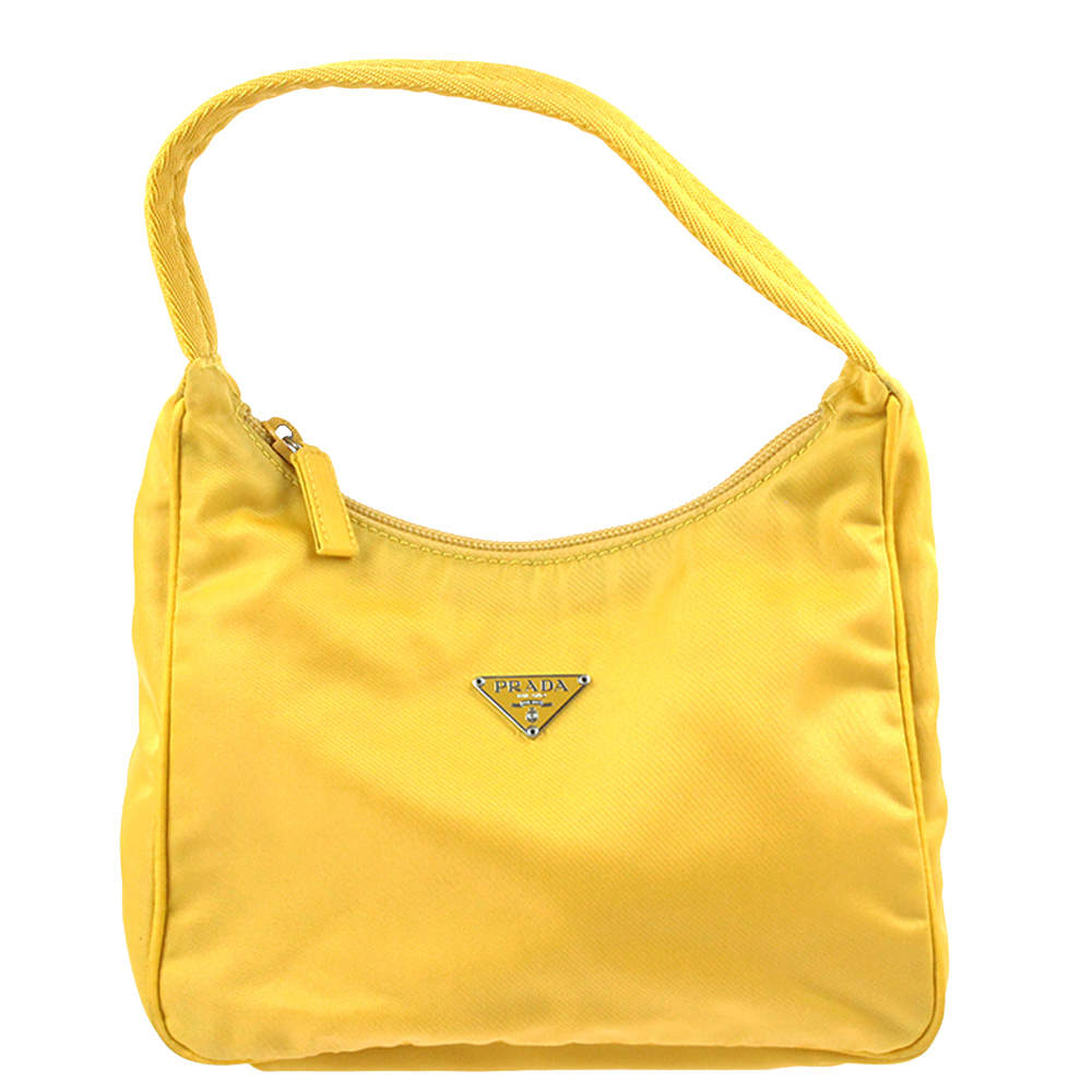 prada yellow nylon bag