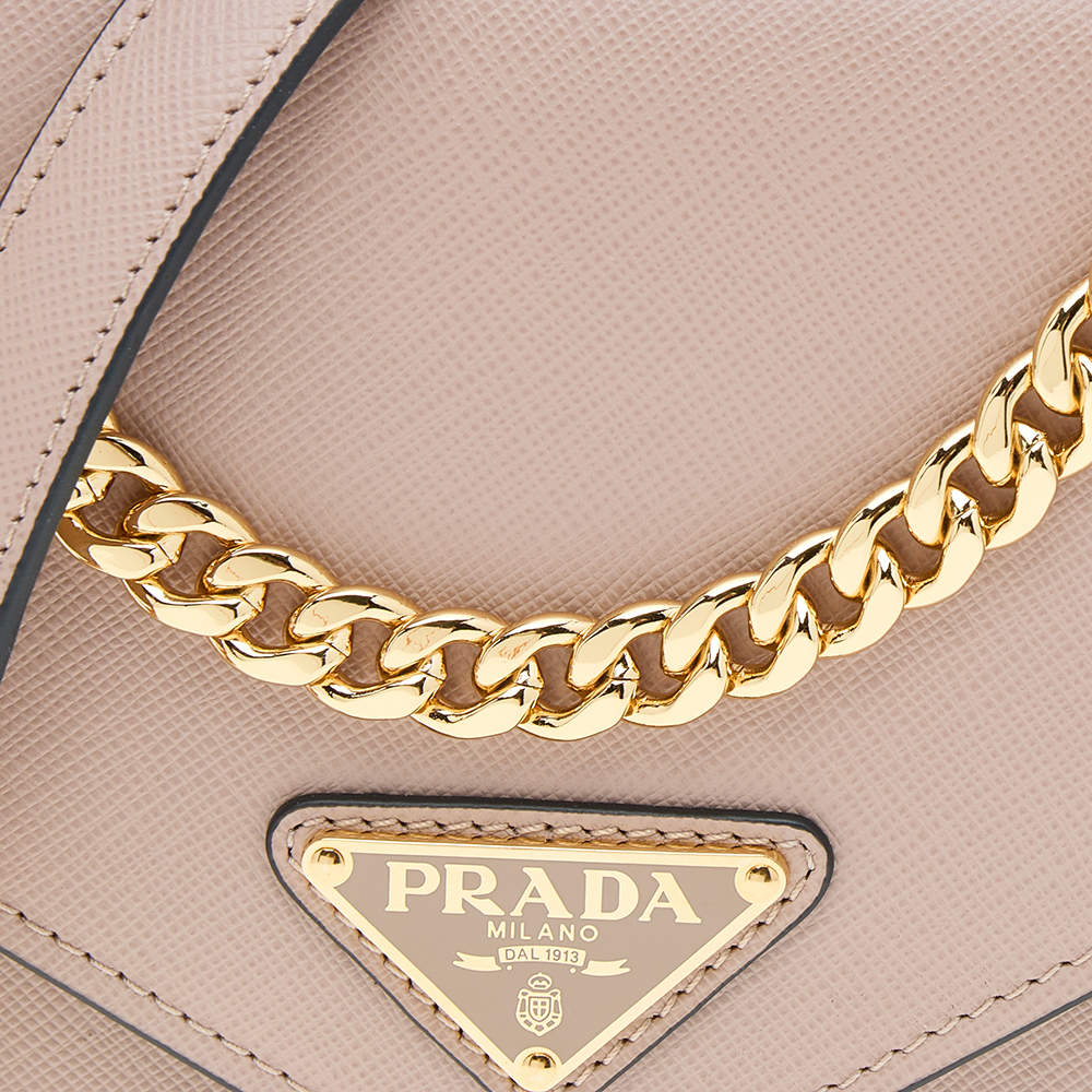 Saffiano leather handbag Prada Beige in Leather - 31253795