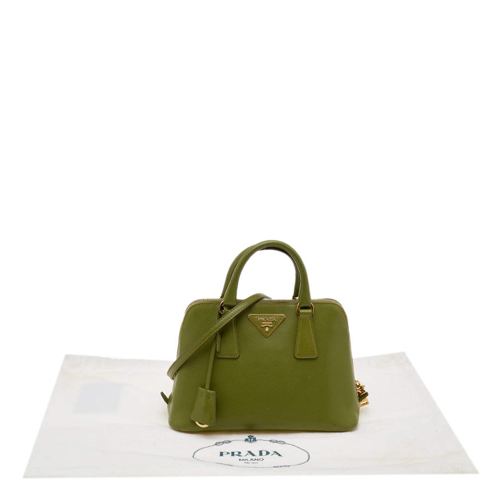 Prada Promenade Saffiano Leather Bag in Green