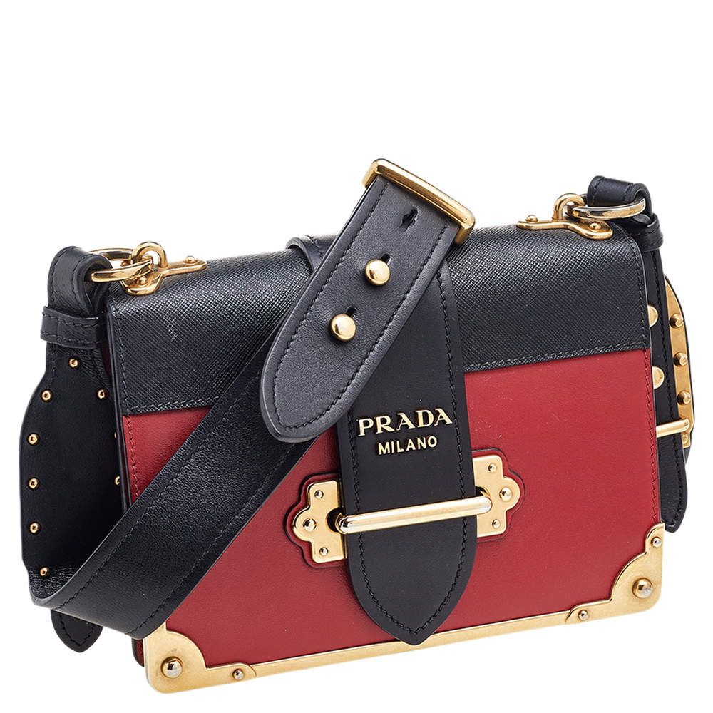 Prada Astrology Cahier Bag - Red Clutches, Handbags - PRA227448