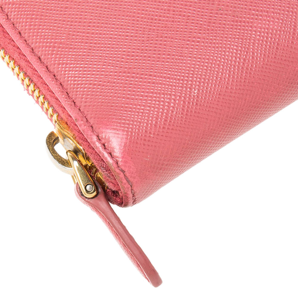 Prada Pink Saffiano Continental Wallet QNABGX3RPB024