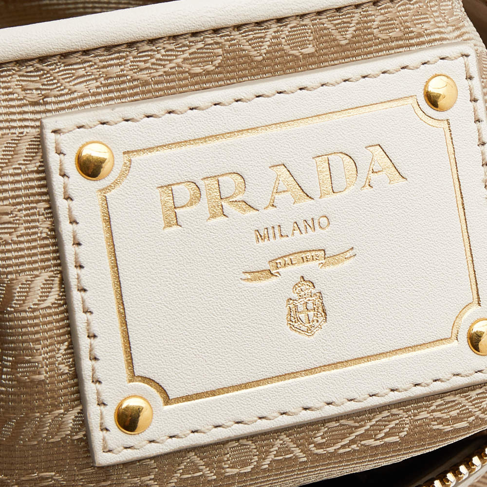 Prada Brown Canapa Canvas Crossbody Bag Beige Leather Cloth Pony-style  calfskin Cloth ref.310188 - Joli Closet