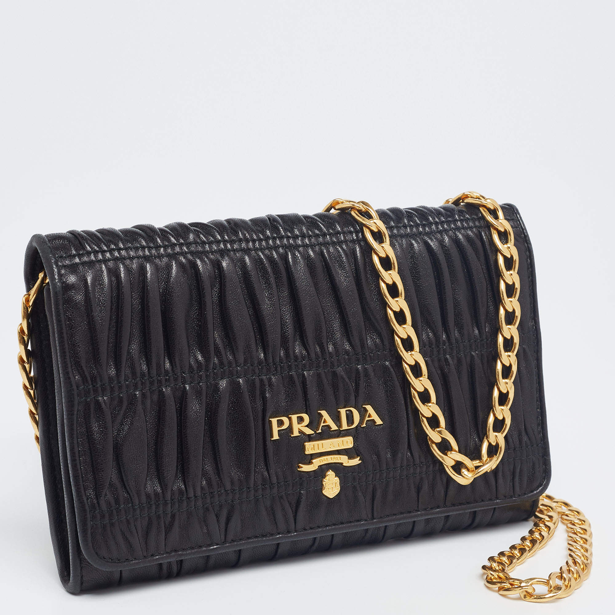 Prada nappa 2024 gaufre wallet