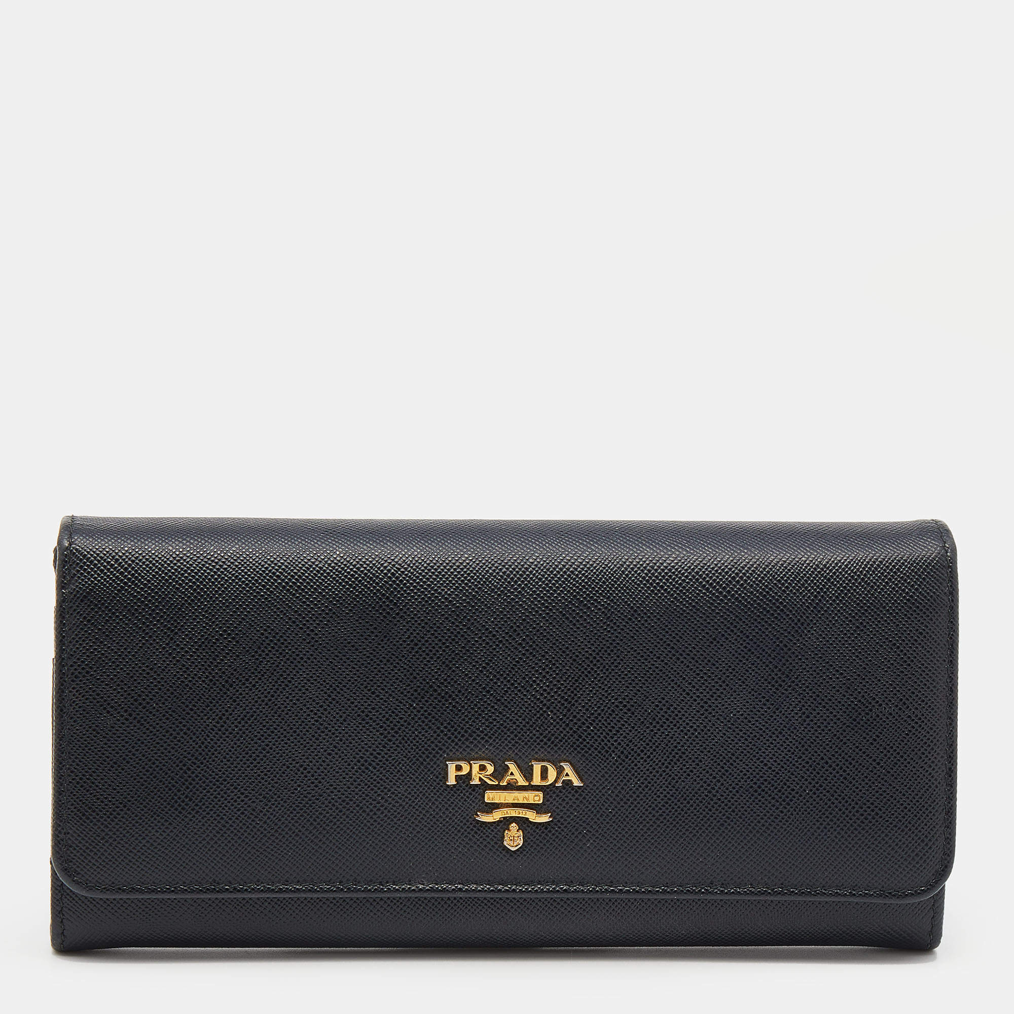 Prada Black Saffiano Leather Continental Wallet Prada | The Luxury Closet