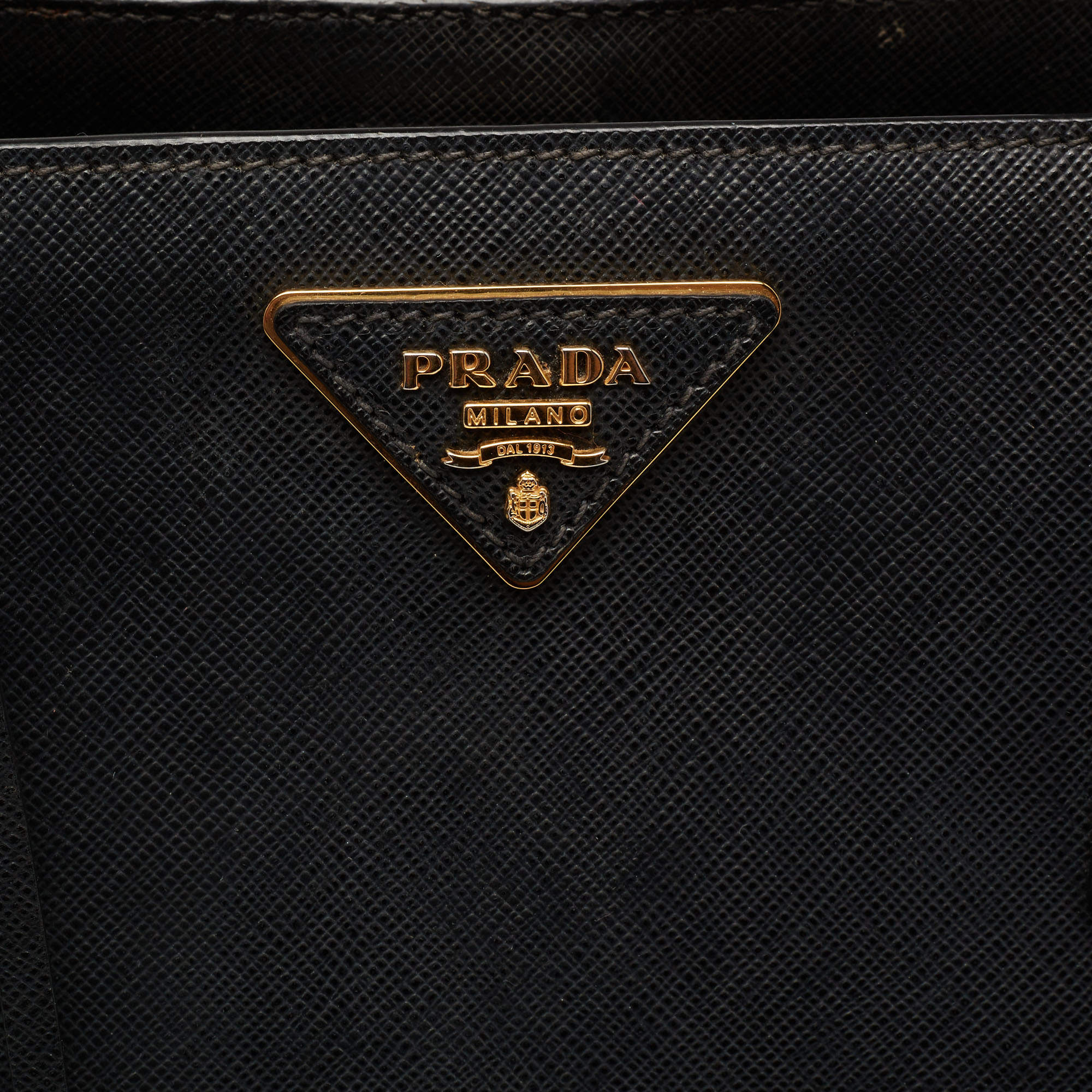 PRADA Saffiano Lux Small Shoulder Bag Black 1246101