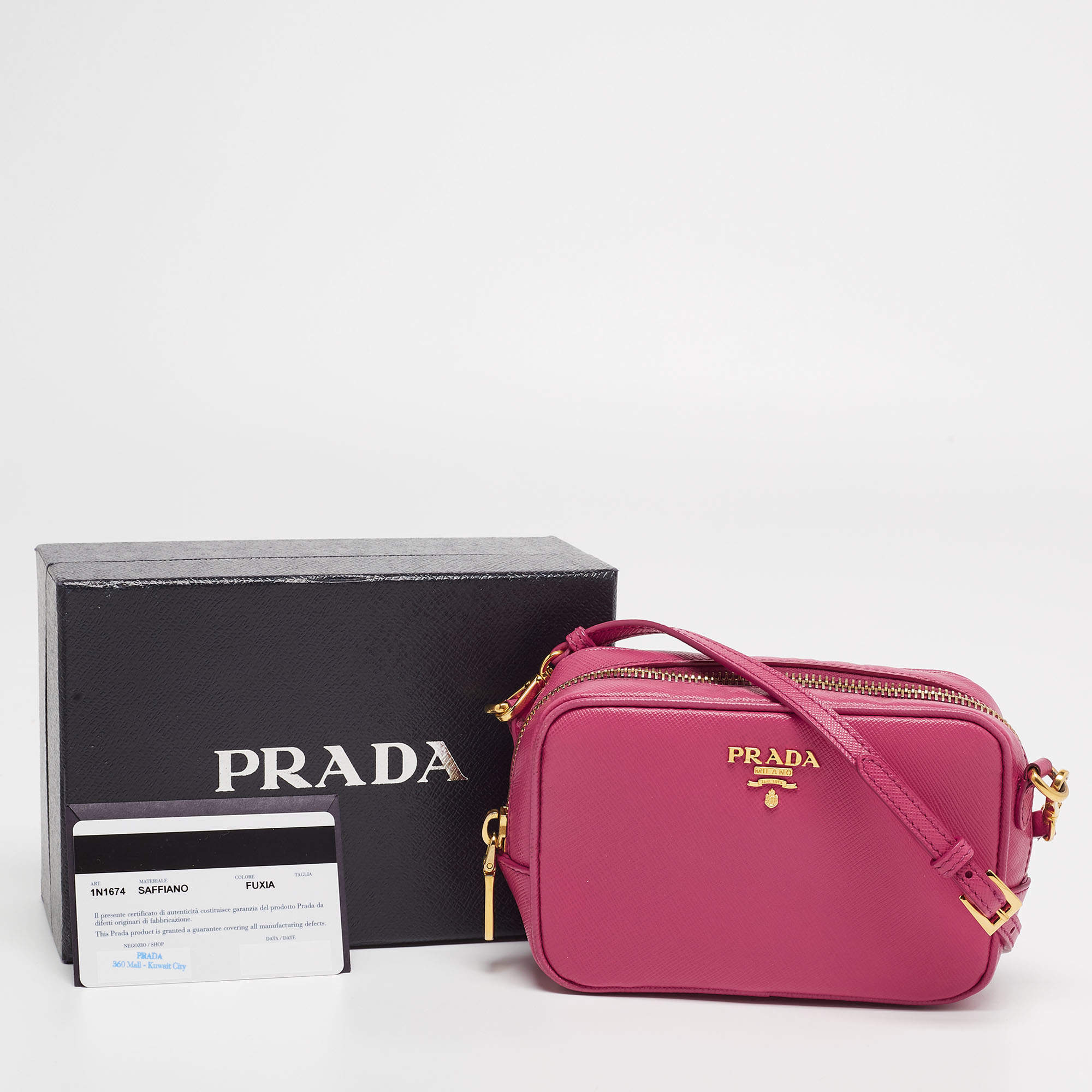 Prada Pink Saffiano Lux Leather Camera Crossbody Bag Prada | TLC