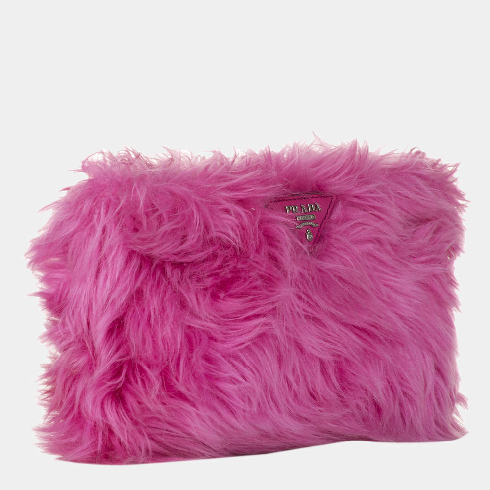Prada Pink Fur Clutch Bag Prada | TLC