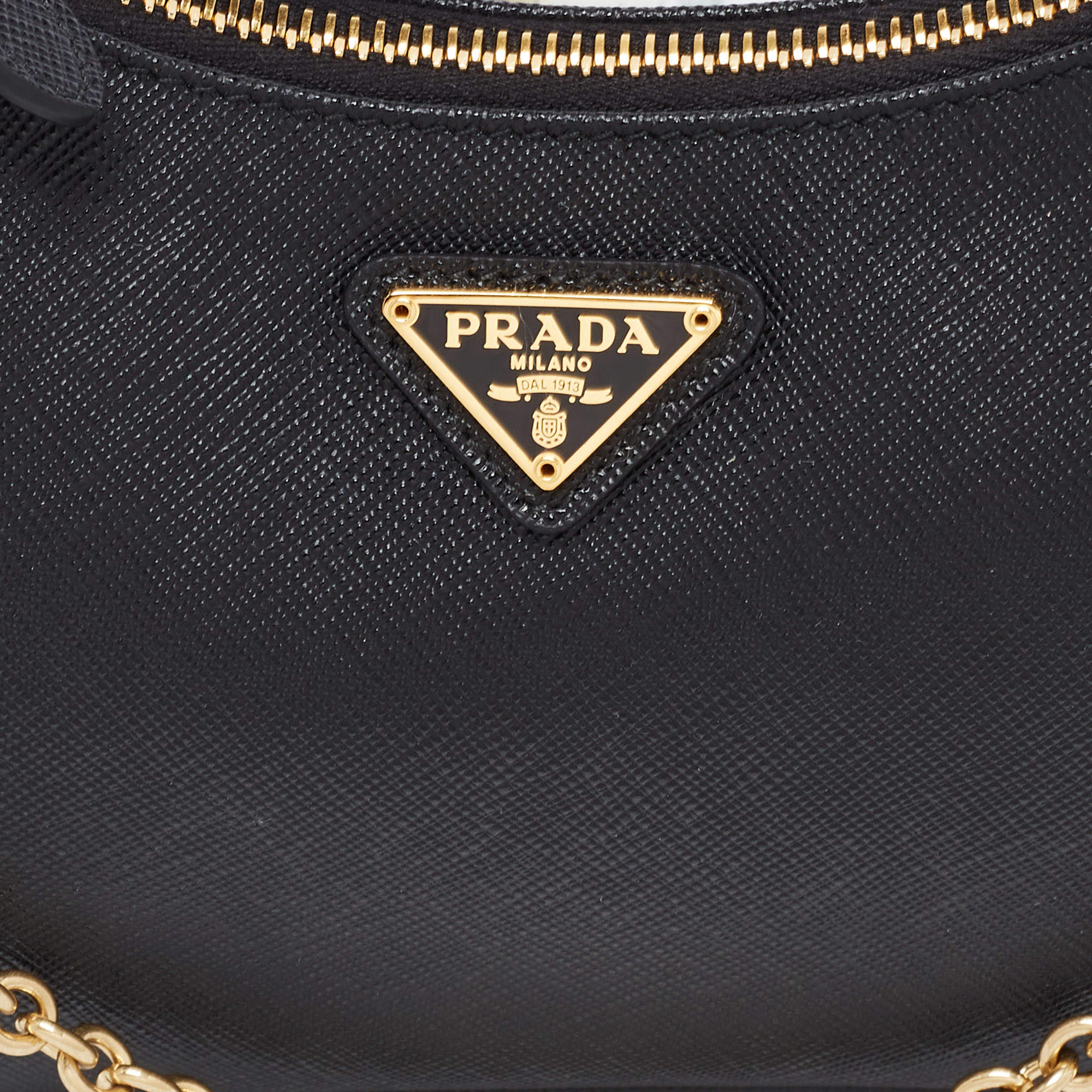 PRADA Saffiano Lux Re-Edition 2005 Shoulder Bag Black 1239671
