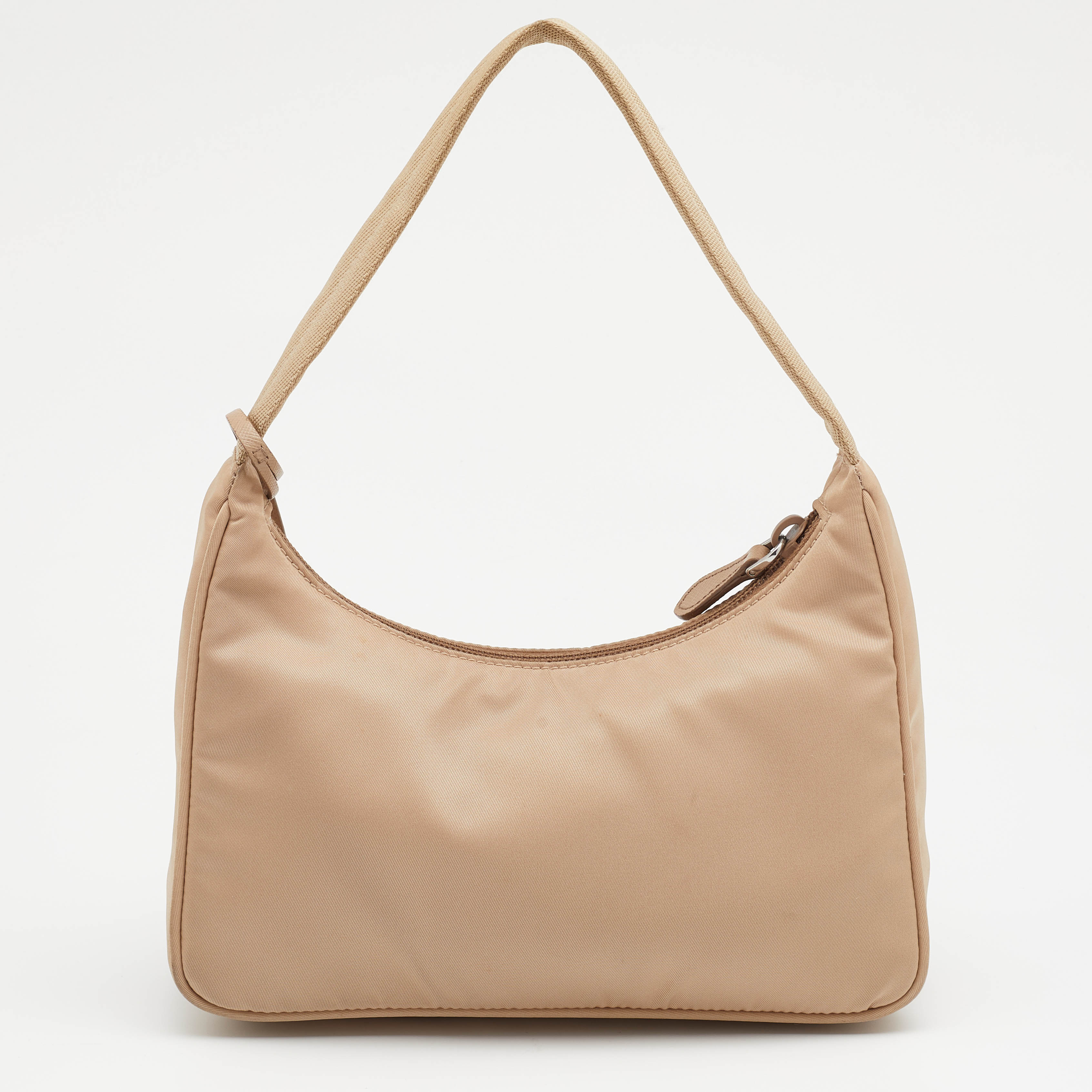 Prada Re-Edition 2000 Mini Bag Nylon Cameo Beige in Nylon/Saffiano Leather  with Silver-tone - US