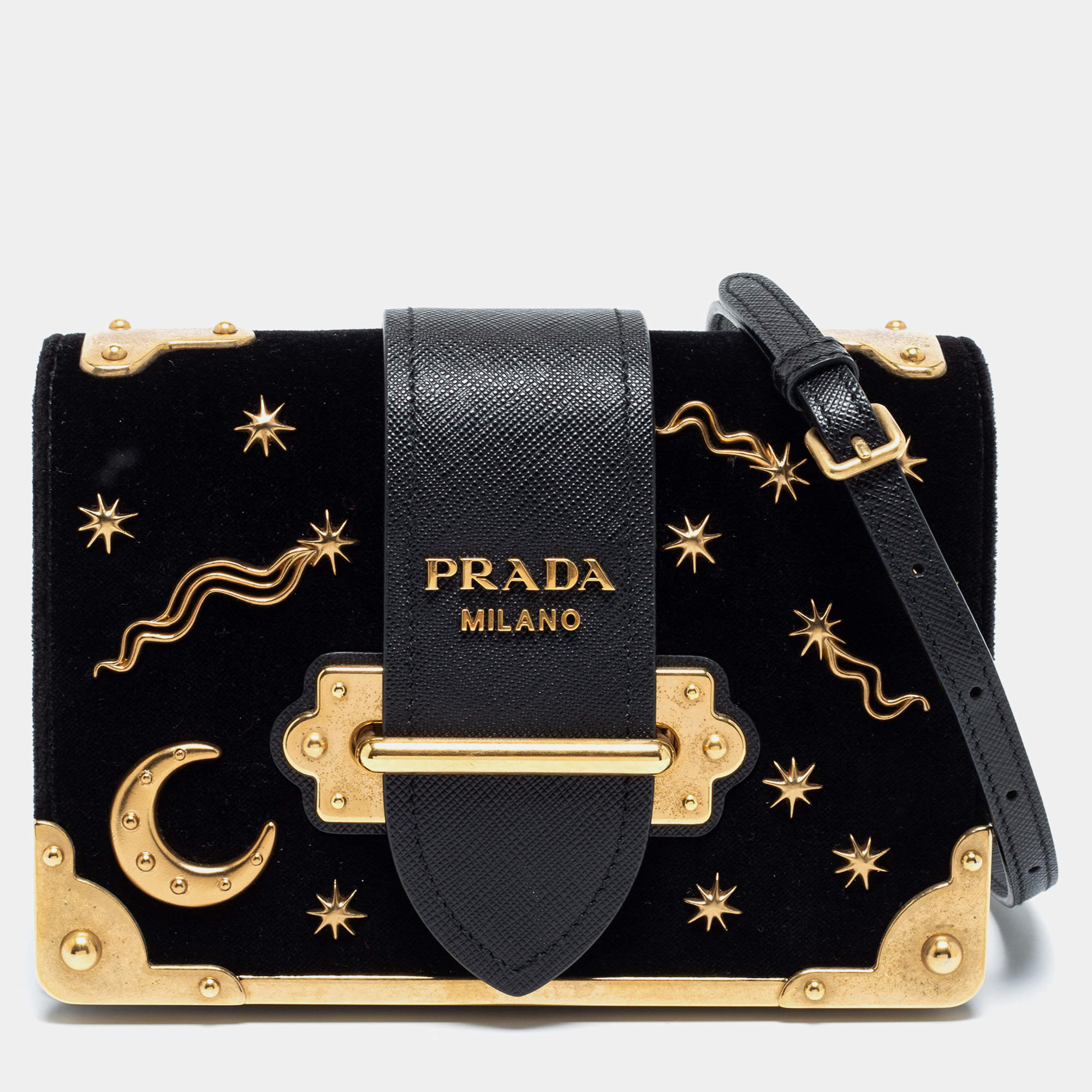 Prada, Bags, Iso Prada Small Velvet Astrology Cahier Bag