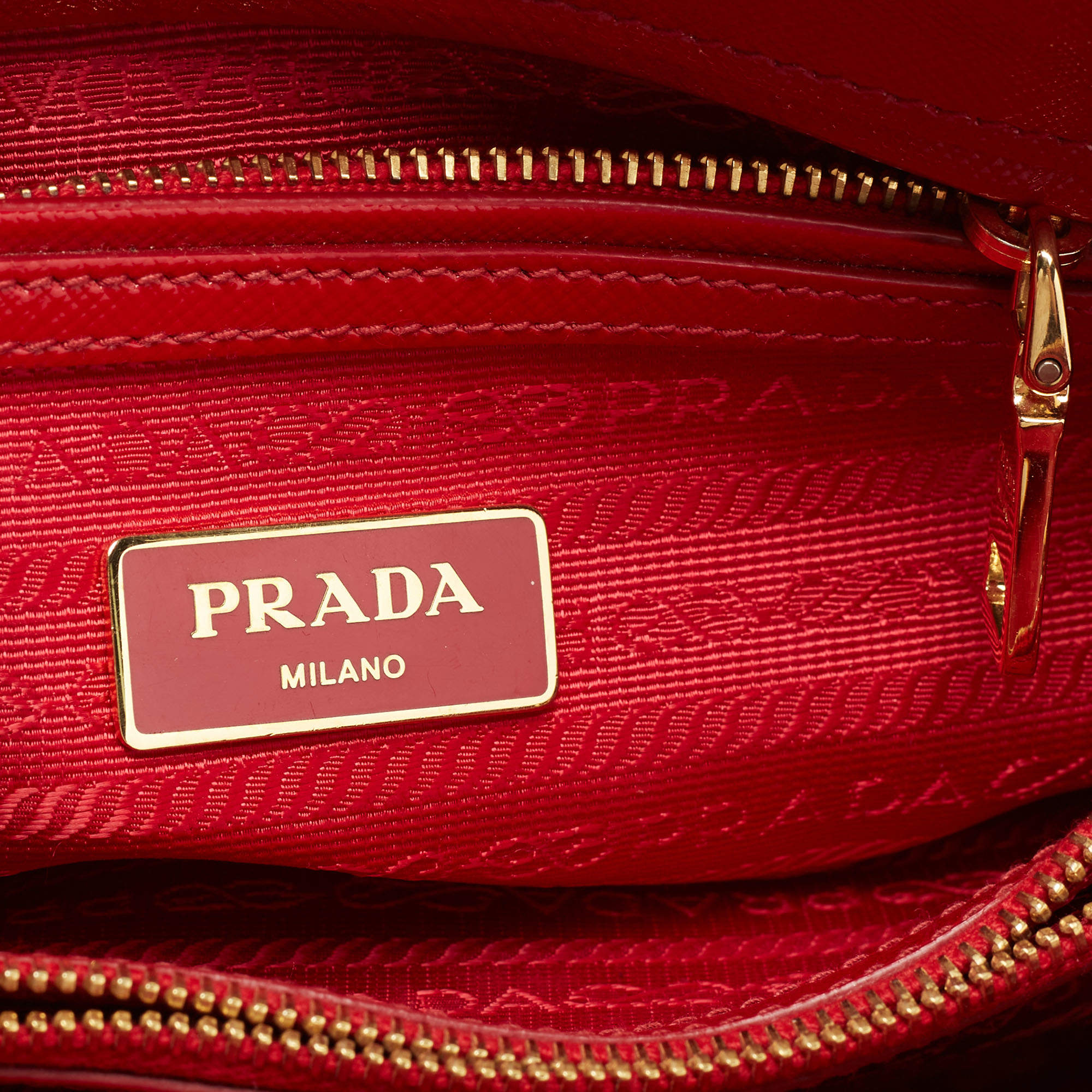 Prada Promenade Bag Vernice Saffiano Leather Medium Red 64445640