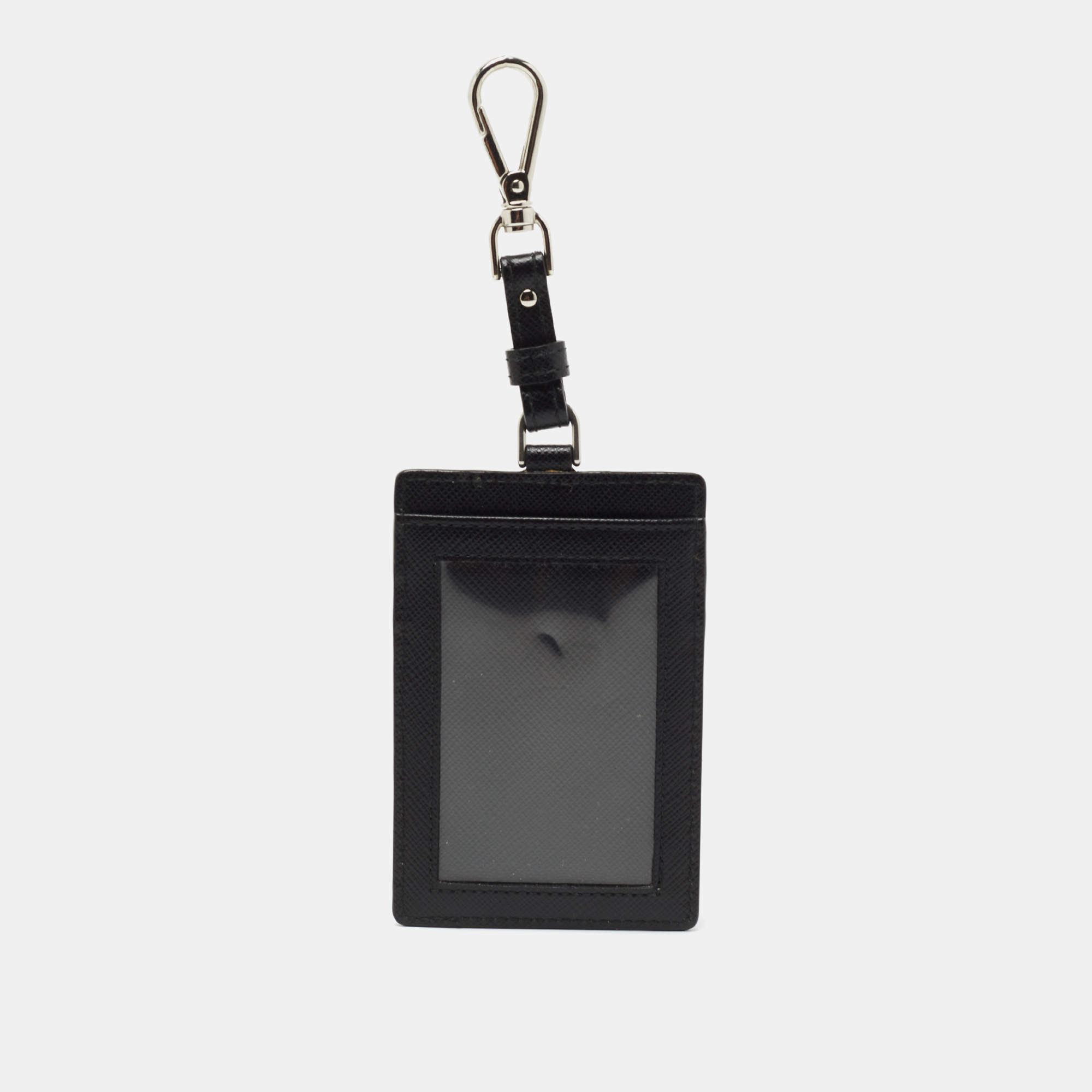 Prada Black Saffiano Leather Badge Holder Prada 