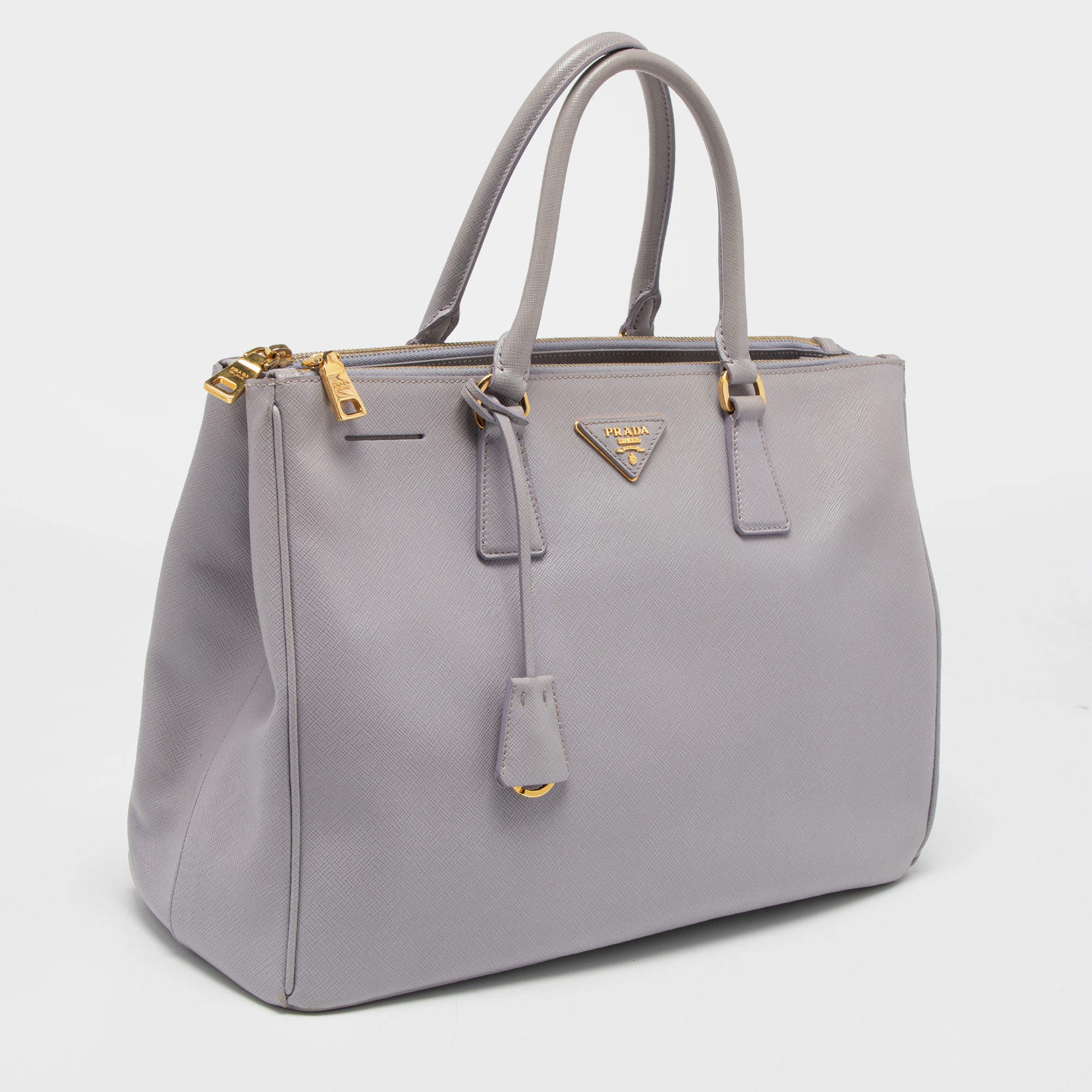 Prada Saffiano Lux Double-Zip Large Tote (SHF-19762) – LuxeDH