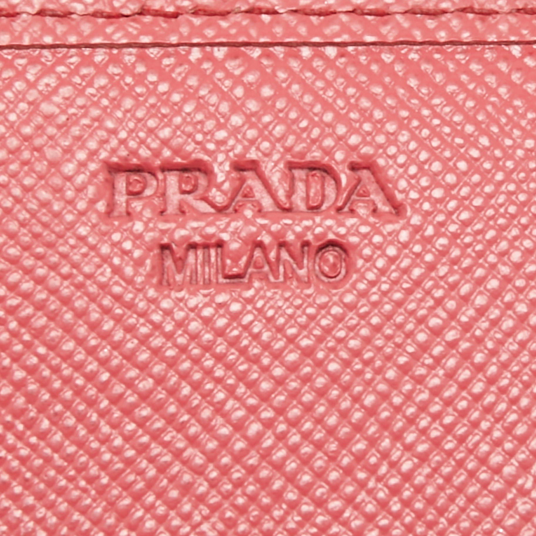 Prada Pink Saffiano Continental Wallet QNABGX3RPB024