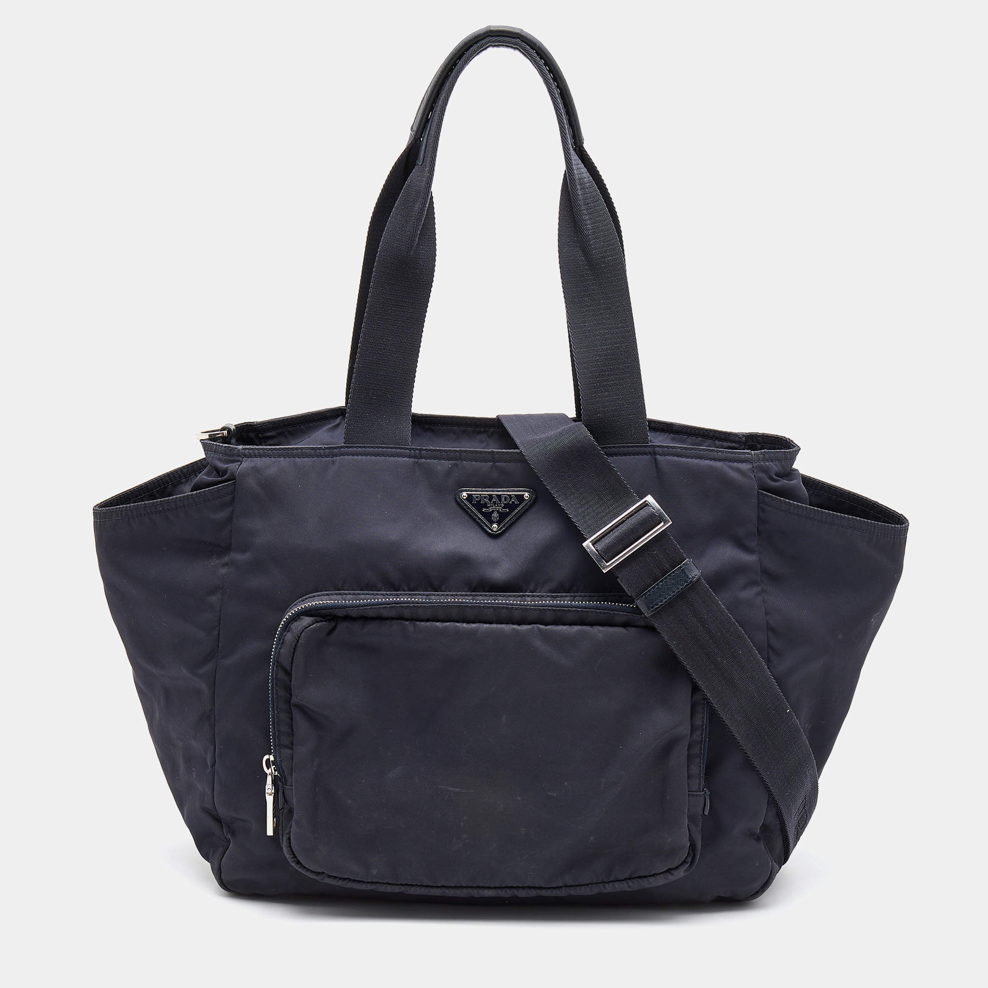 Prada Navy Blue Nylon Tessuto Diaper Bag Prada | TLC