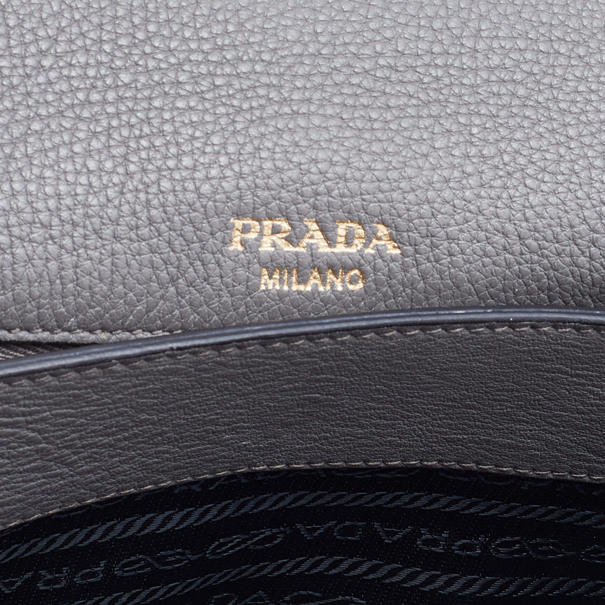 Leather crossbody bag Prada Grey in Leather - 30550632