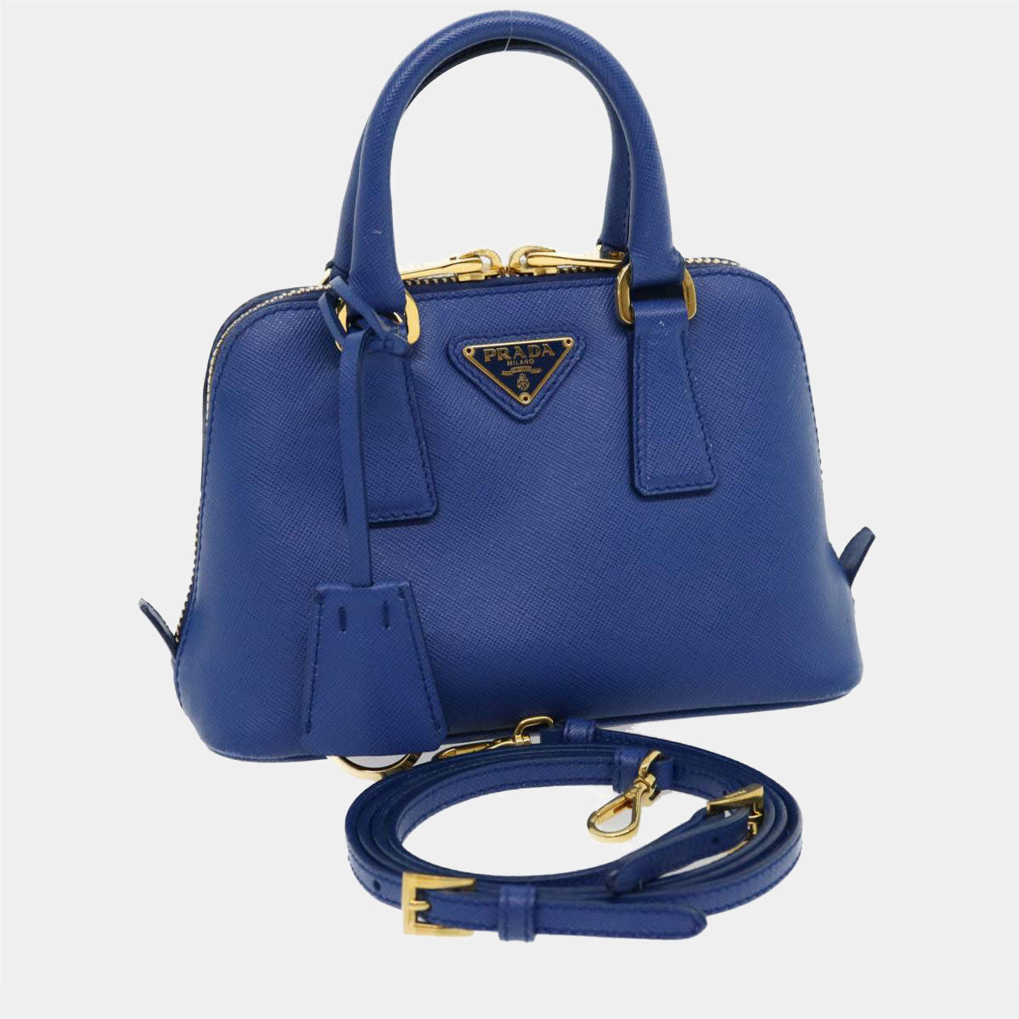 Prada Saffiano Blue Leather handbag Prada | TLC