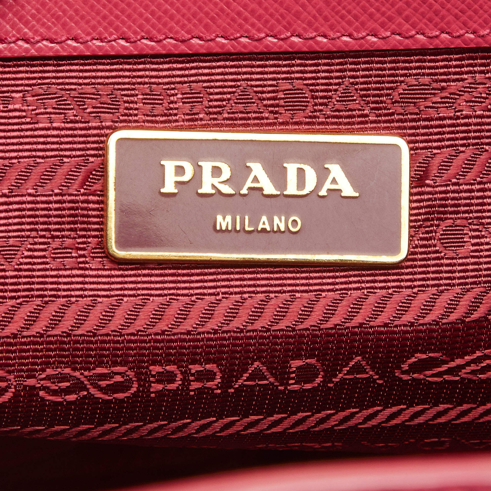 Prada Pink Saffiano Lux Leather Large Gardener's Tote For Sale at