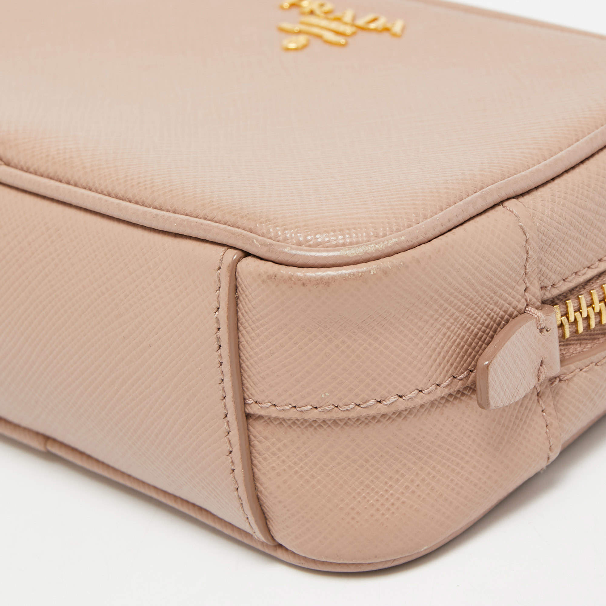 Prada Pink Saffiano Lux Leather Mini Camera Crossbody Bag Prada | The  Luxury Closet