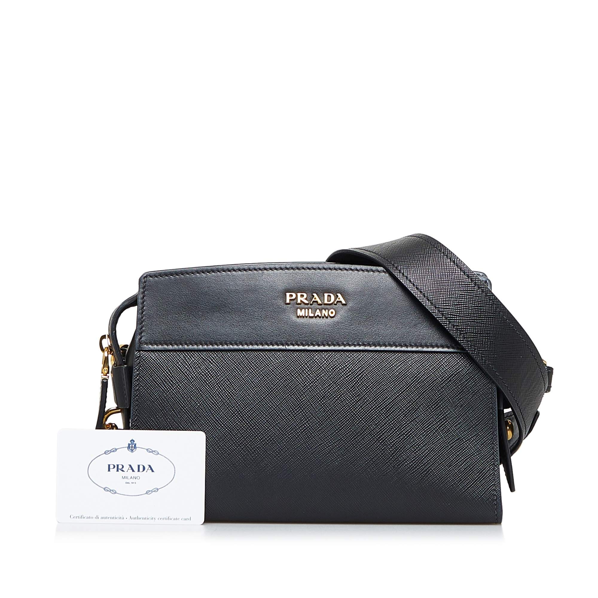 Prada Black Esplanade Saffiano Crossbody Bag Prada TLC