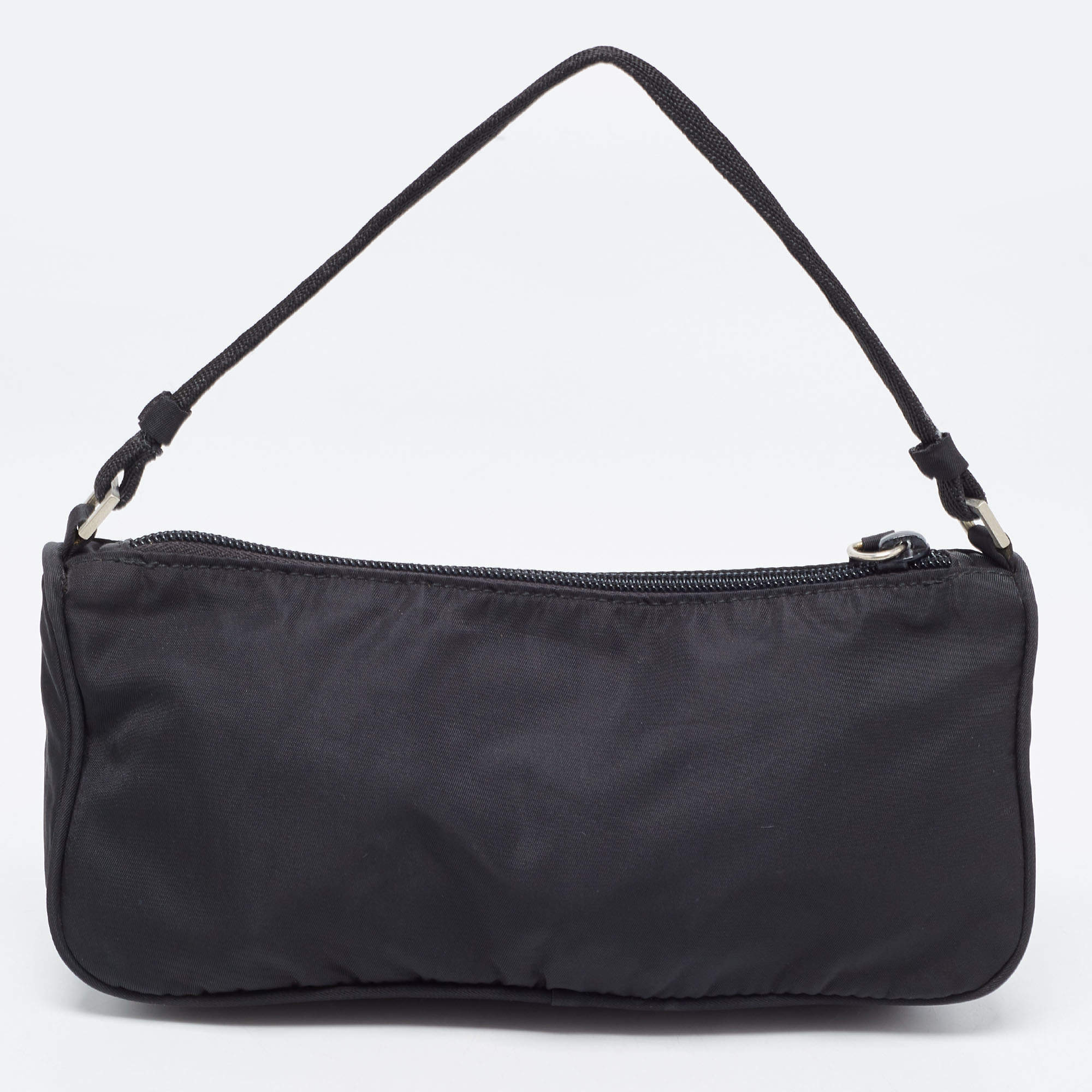 Prada Vintage Black Nylon Pochette Bag