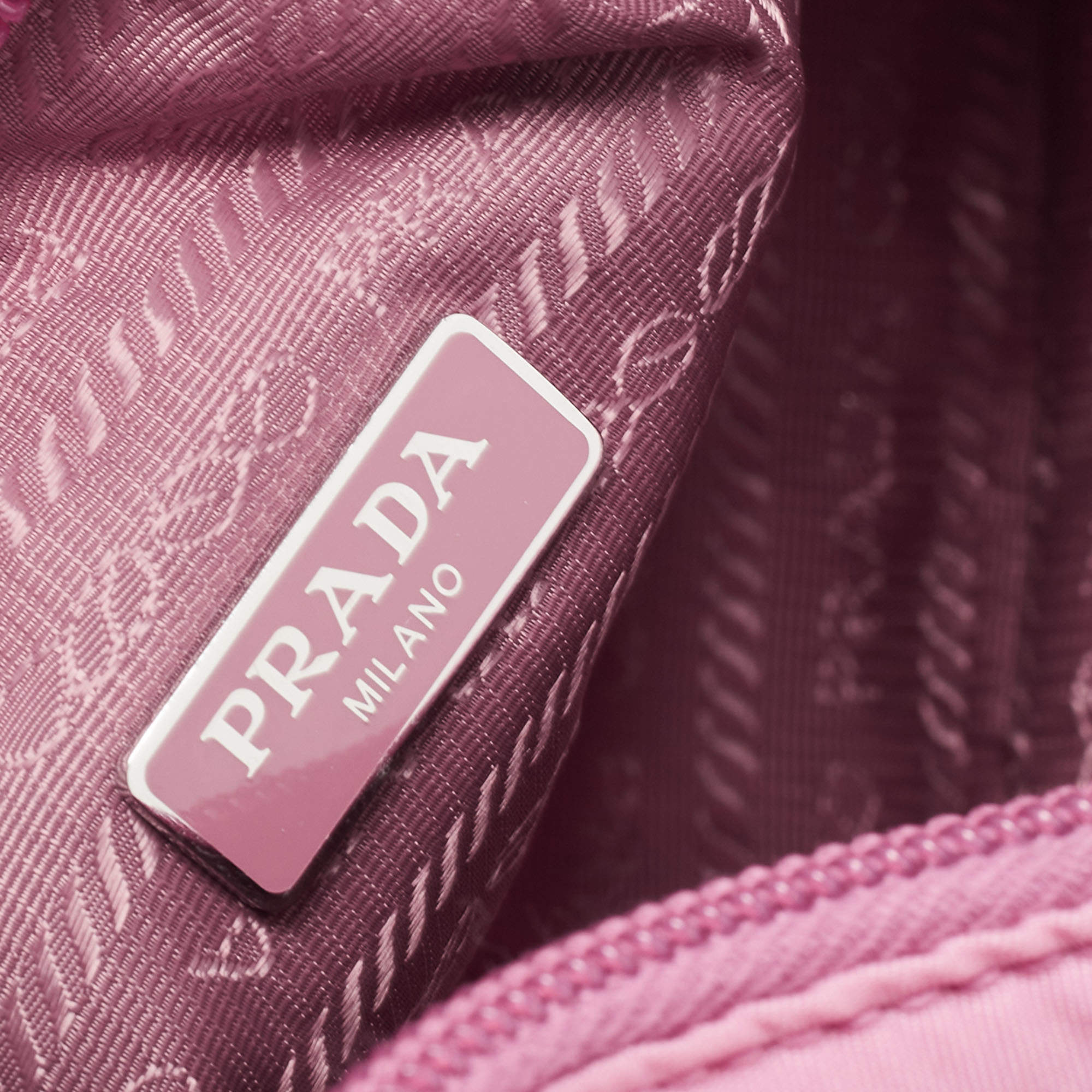 Prada Mini Re- Nylon Re-Edition 2000 Shoulder Bag in pink fabric – Fancy Lux