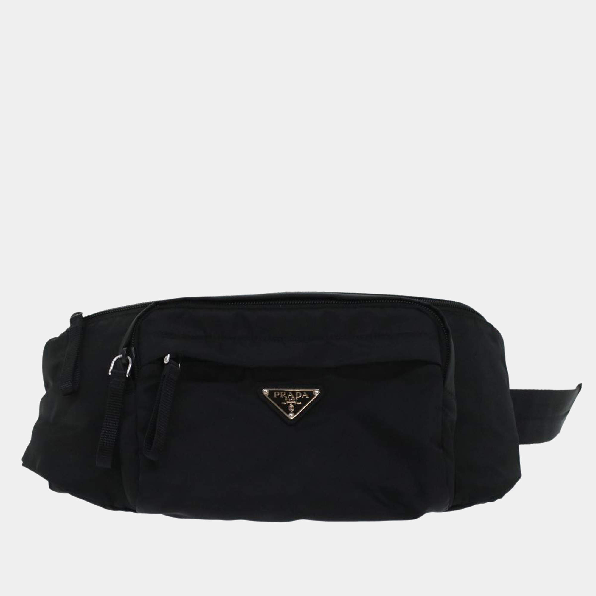 Prada Black Re-Nylon And Saffiano Leather Shoulder Bag Prada | The Luxury  Closet